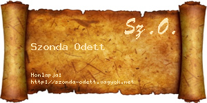 Szonda Odett névjegykártya